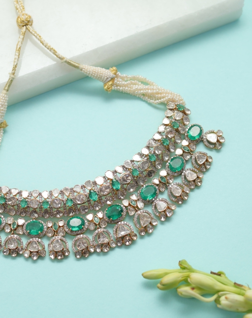 Texture Diamond Necklaces-RTJ0032-1