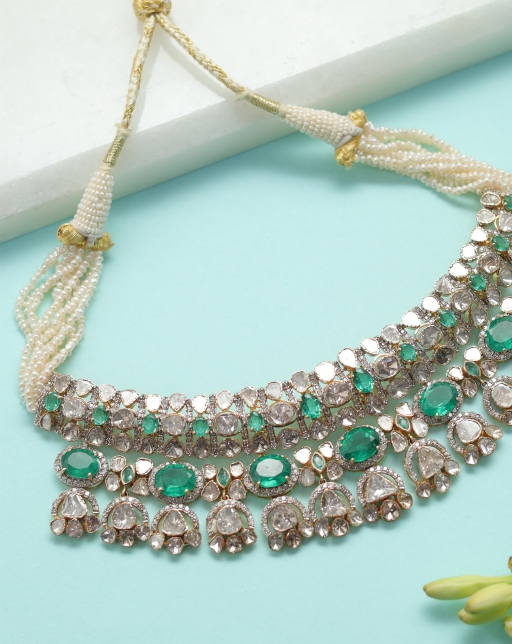 Texture Diamond Necklaces-RTJ0032-2