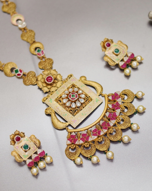 Temple Treasure Necklace Set-RTJ0043-1